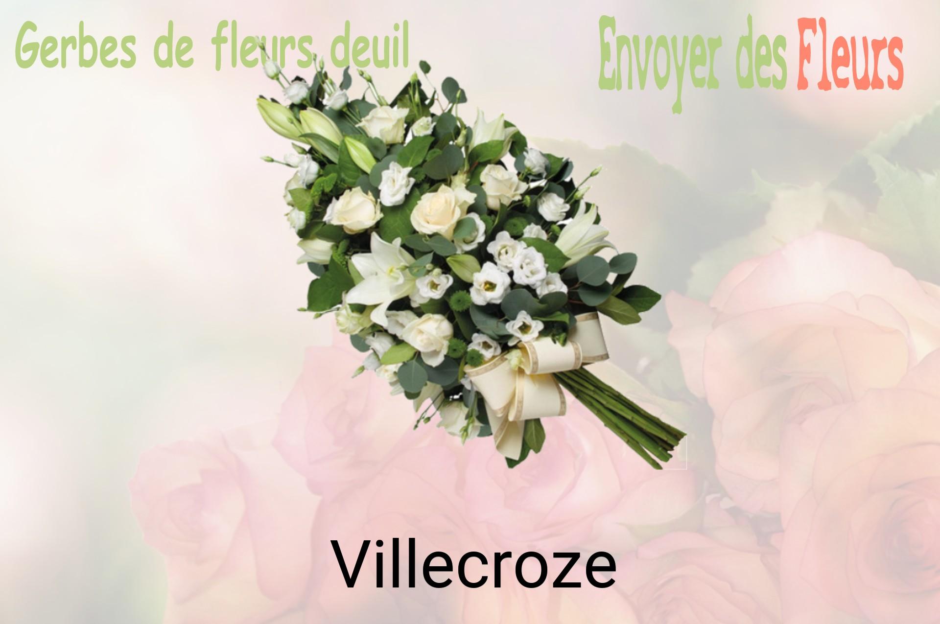 Gerbe de fleurs de deuil livrée à Villecroze